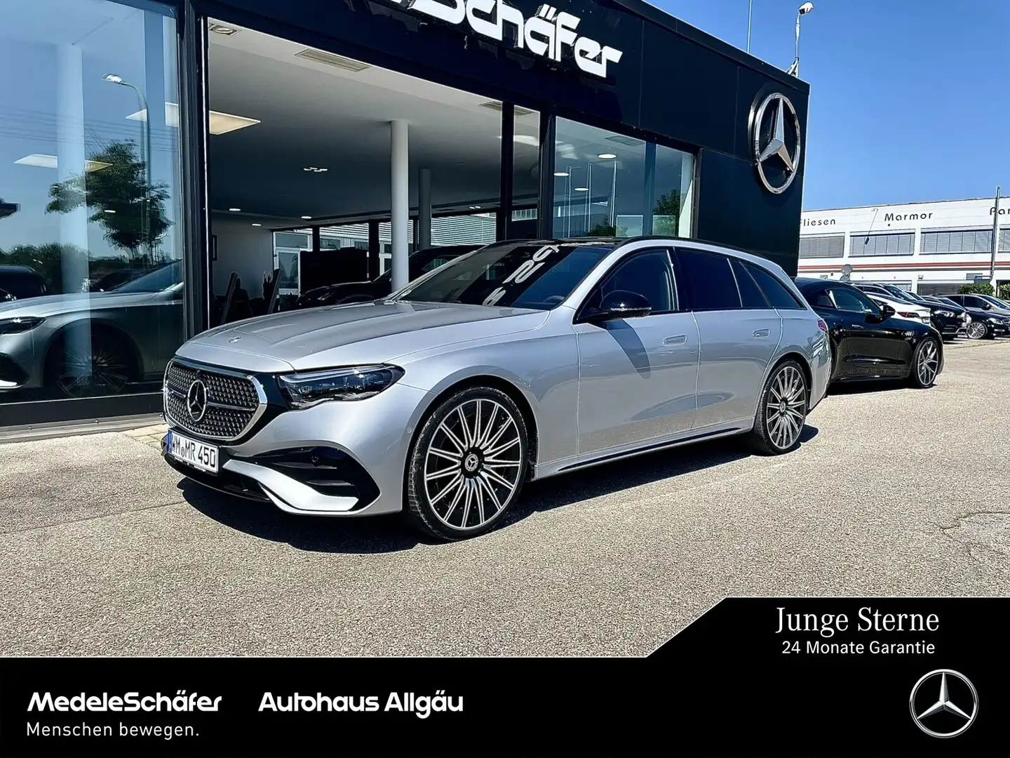 Mercedes-Benz E 450 E 450 d 4M T AMG Night Superscreen Airm Burm AHK Silber - 1