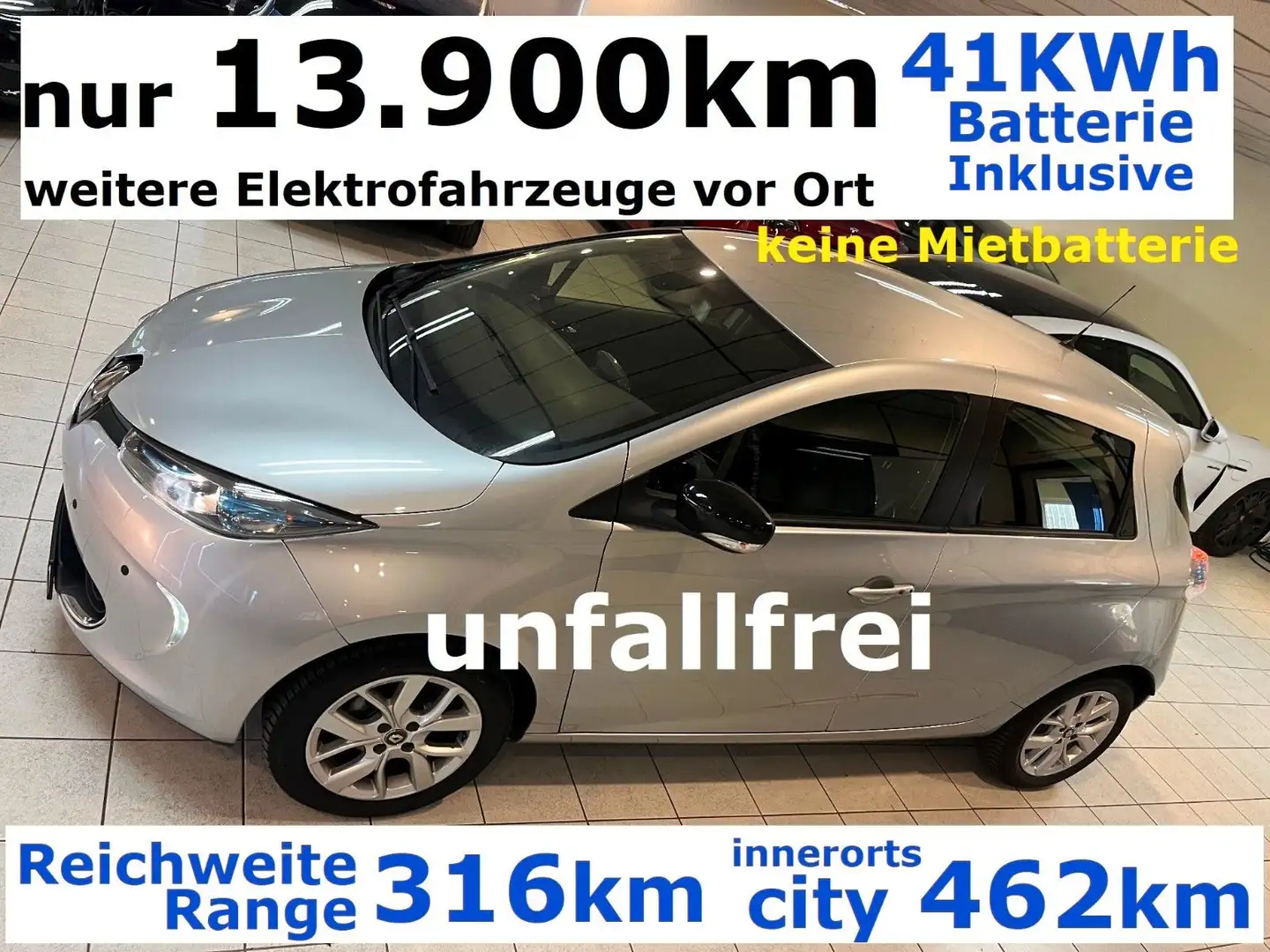Renault ZOE Zoe inkl Batterie 41KWh+keine Mietbatterie++ Grau - 1