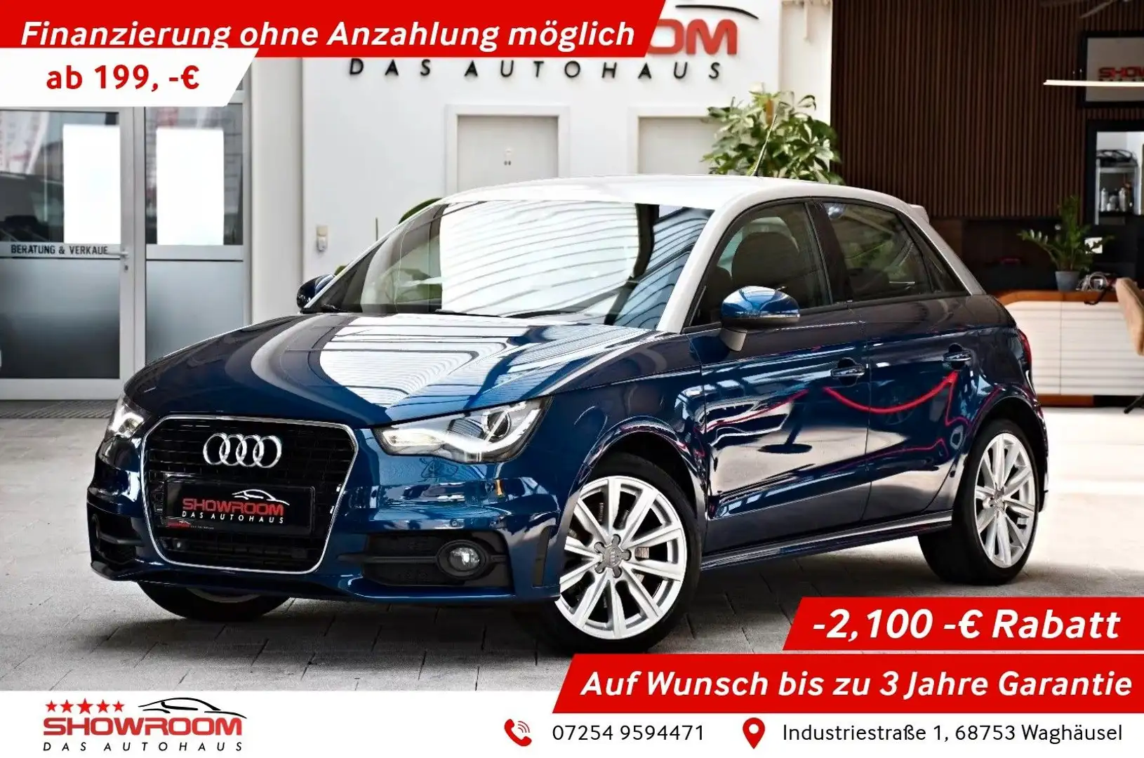 Audi A1 Sportback ambition S-Line S-Tronic 43tkm! Bleu - 1