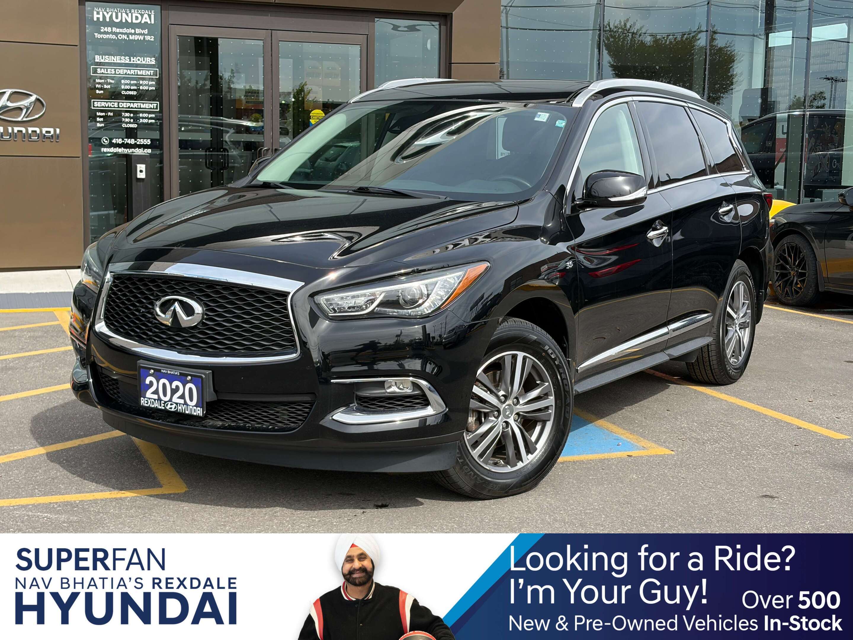 Black 2020 INFINITI QX60 SUV / Crossover All-Wheel Drive Automatic