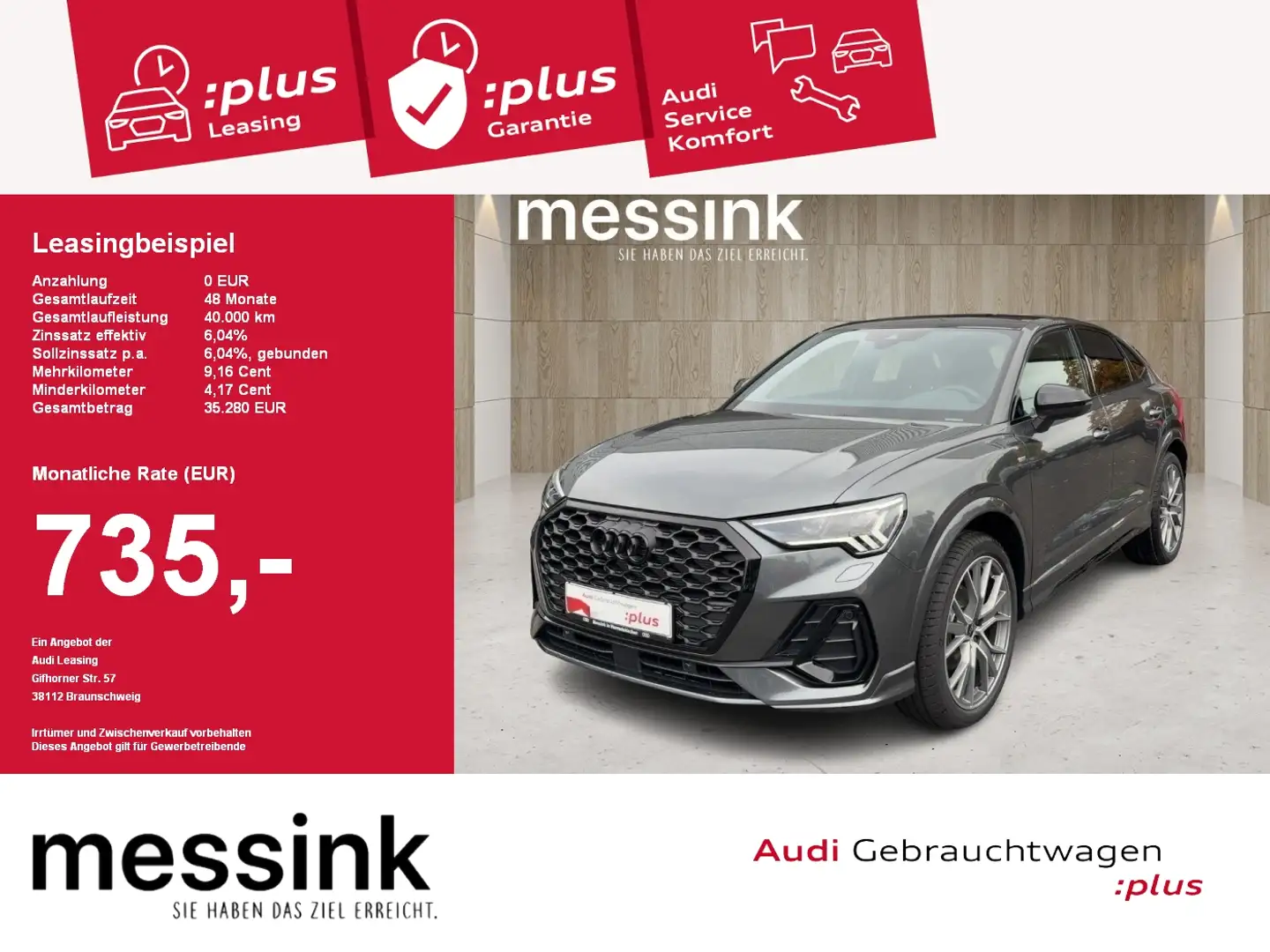 Audi Q3 Sportback S line 35 TFSI 110(150)  S tronic Grau - 1