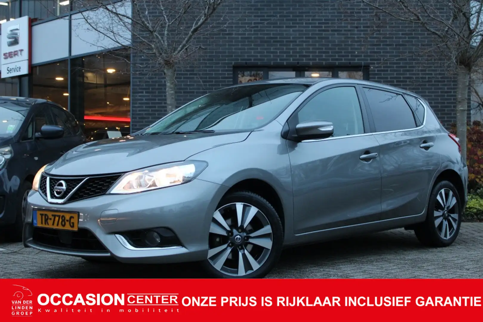 Nissan Pulsar 1.2 DIG-T N-Connecta Navi/Cam/Leder-stof/17"all we Gris - 1