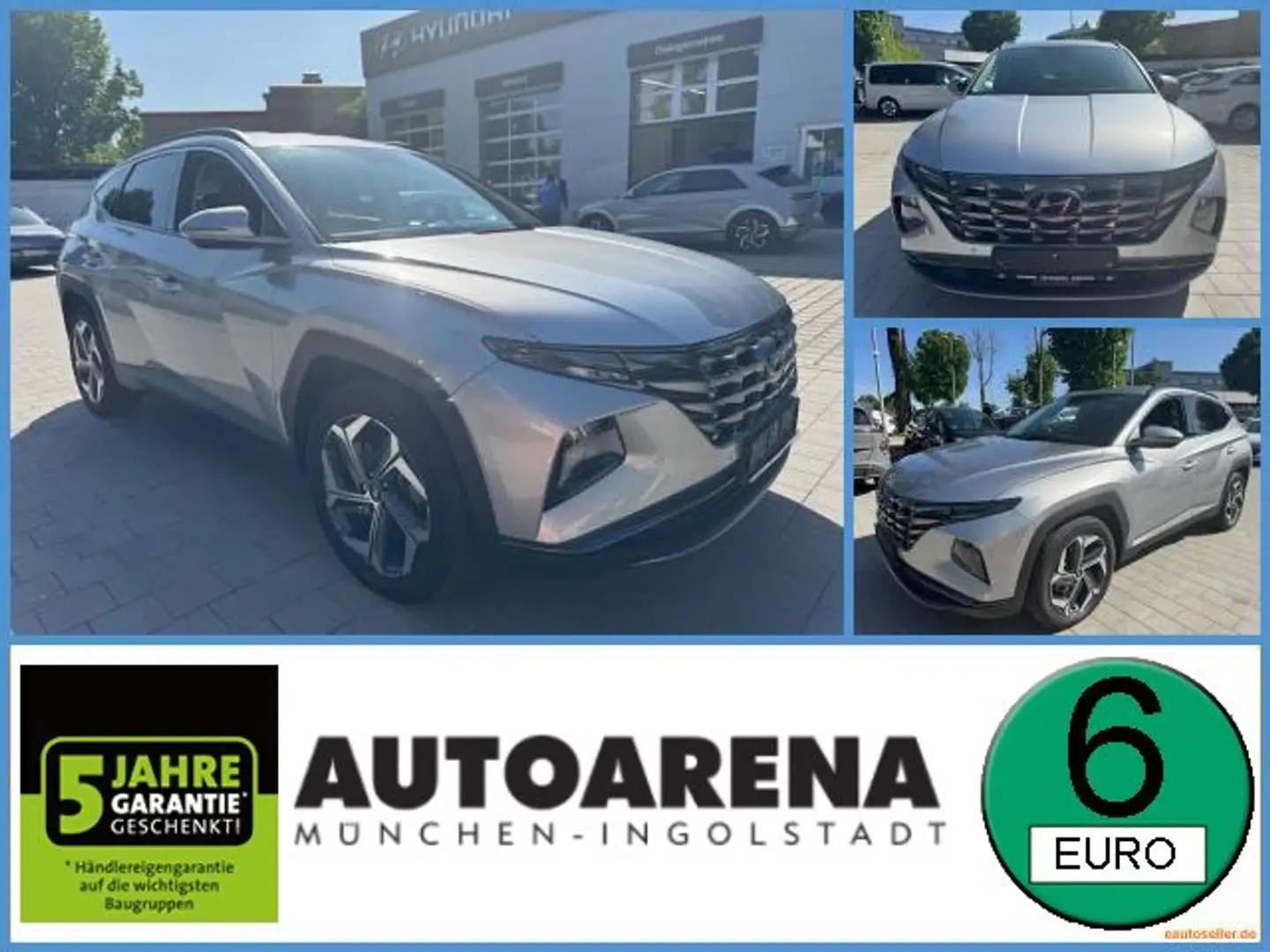 Hyundai TUCSON 1.6 T-GDI Trend ACC SpurH LM 2xKlima Argento - 1