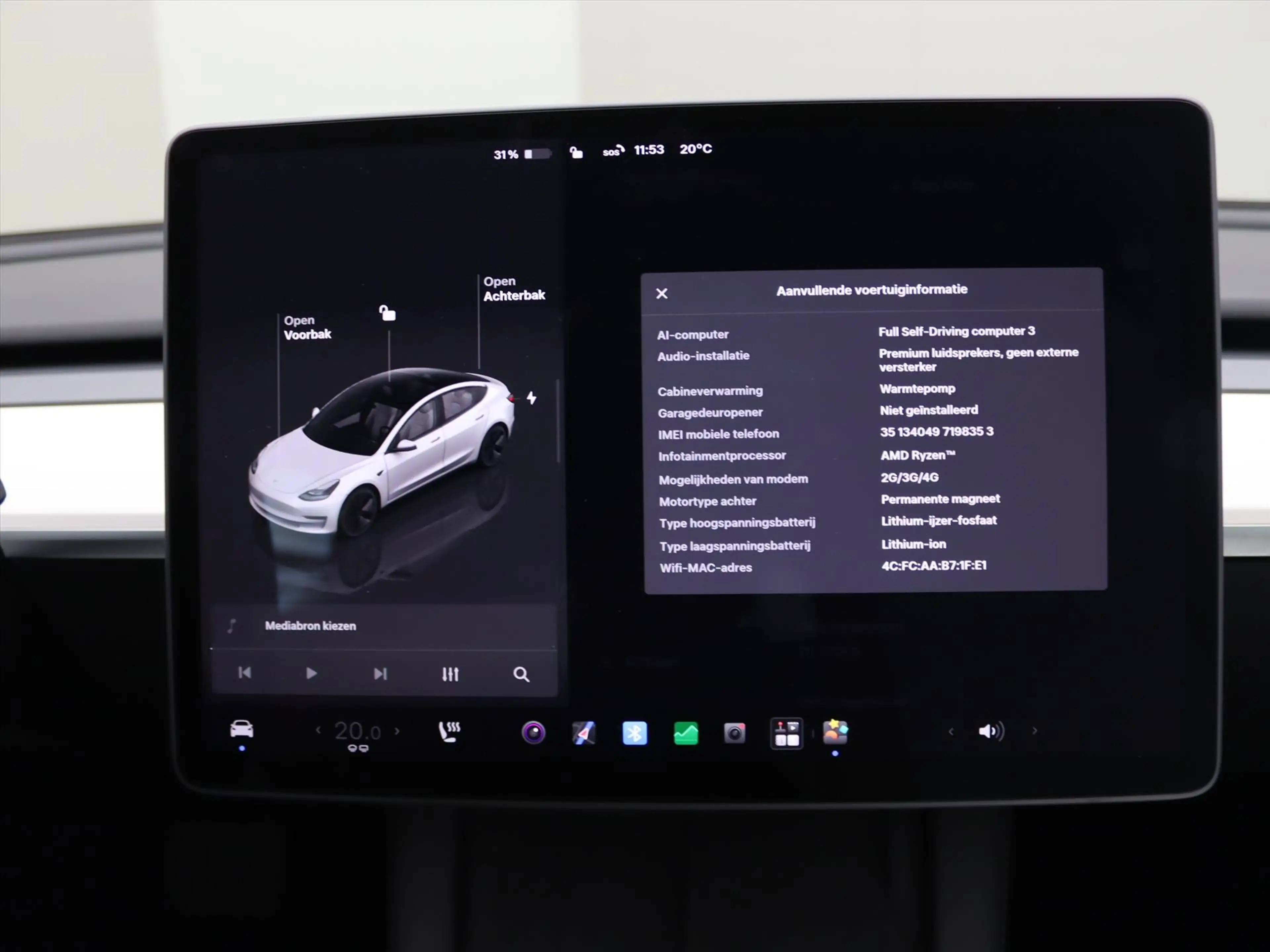 Tesla Model 3 Standard RWD Plus UPGRADE 94.6% SoH [ RYZEN+WIT LE — photo 34