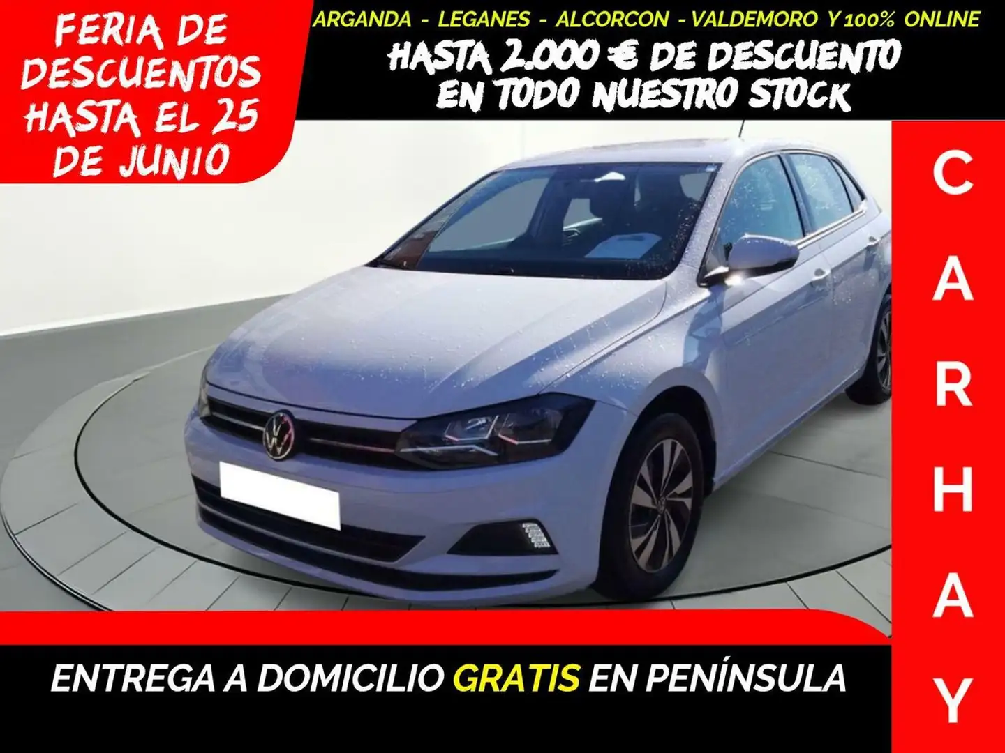 Volkswagen Polo VI ADVANCE 1.0 TSI 95CV MT5 E6DT Blanco - 1