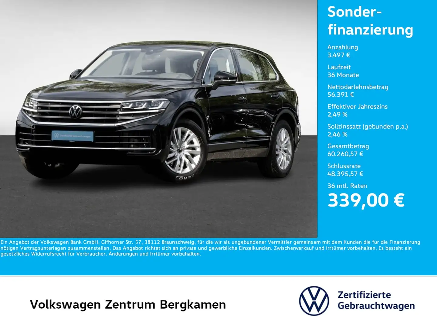 Volkswagen Touareg V6 TSI ELEGANCE NEUES MODELL STANDHZ CAM Noir - 1