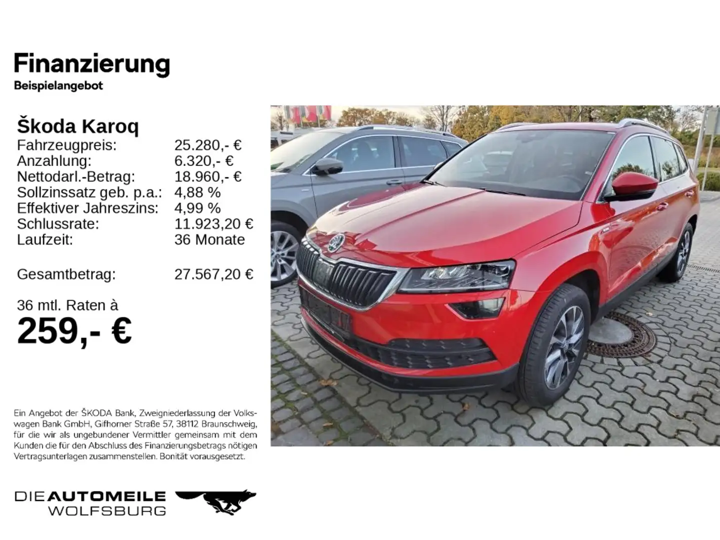 Skoda Karoq 2.0 TDI DSG 4x4 Drive 125 AHK/Rückkam/Temp Rot - 2