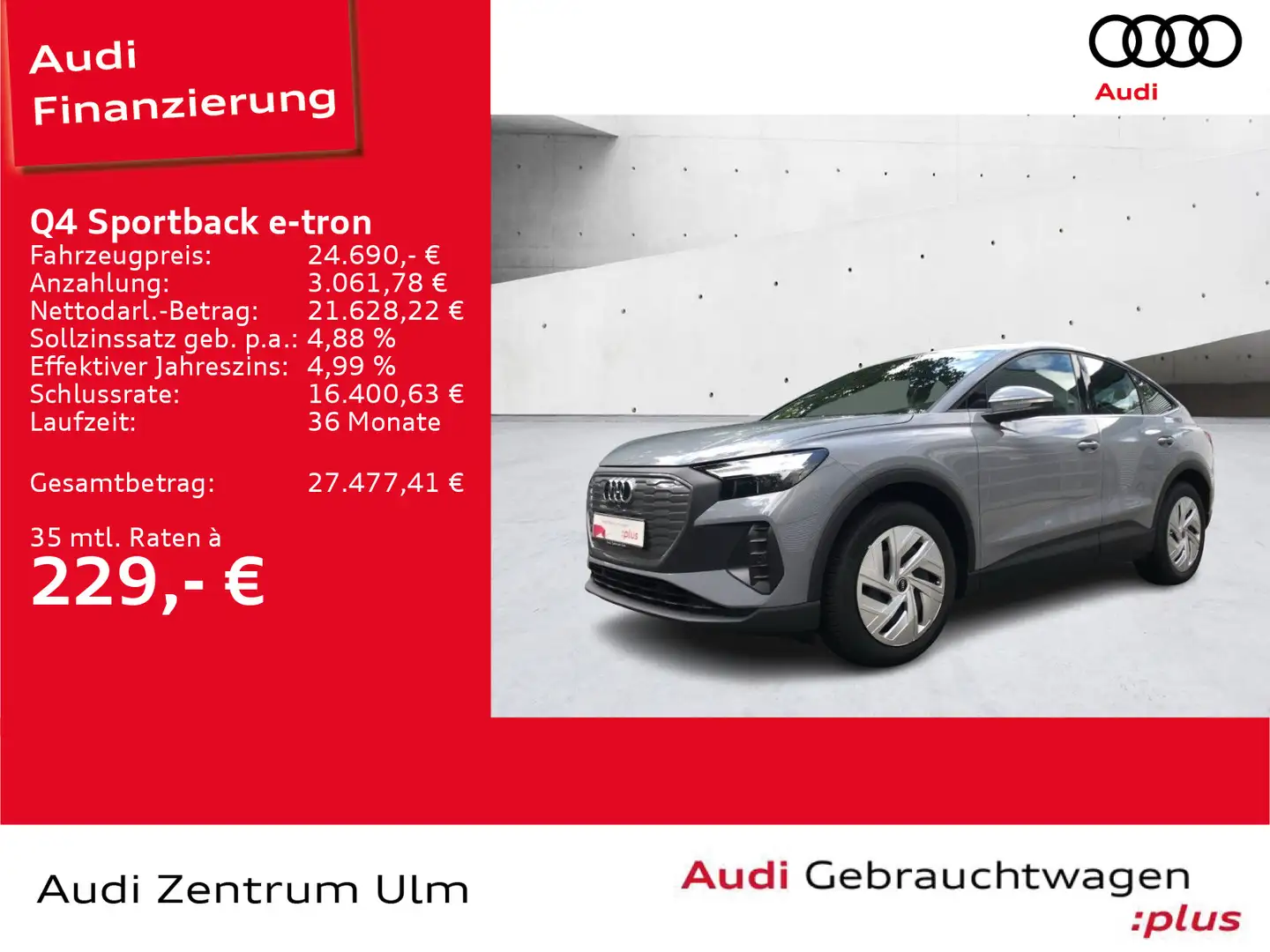 Audi Q4 e-tron Q4 Sportback 35 e-tron LED R-KAM PRD VIRTUAL Grau - 1