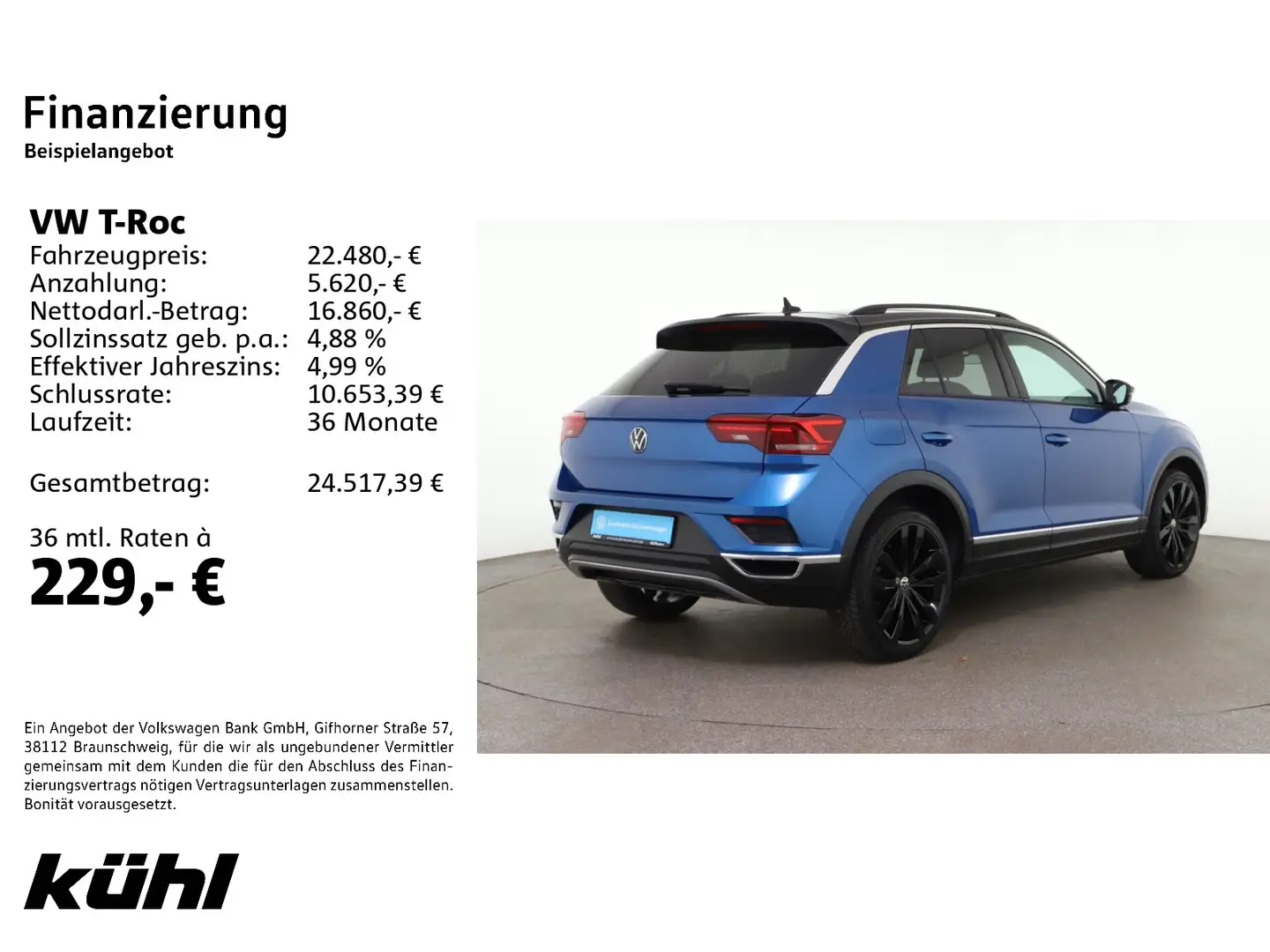 Volkswagen T-Roc 1.5 TSI DSG Sport LED/Kamera/AHK Blau - 2