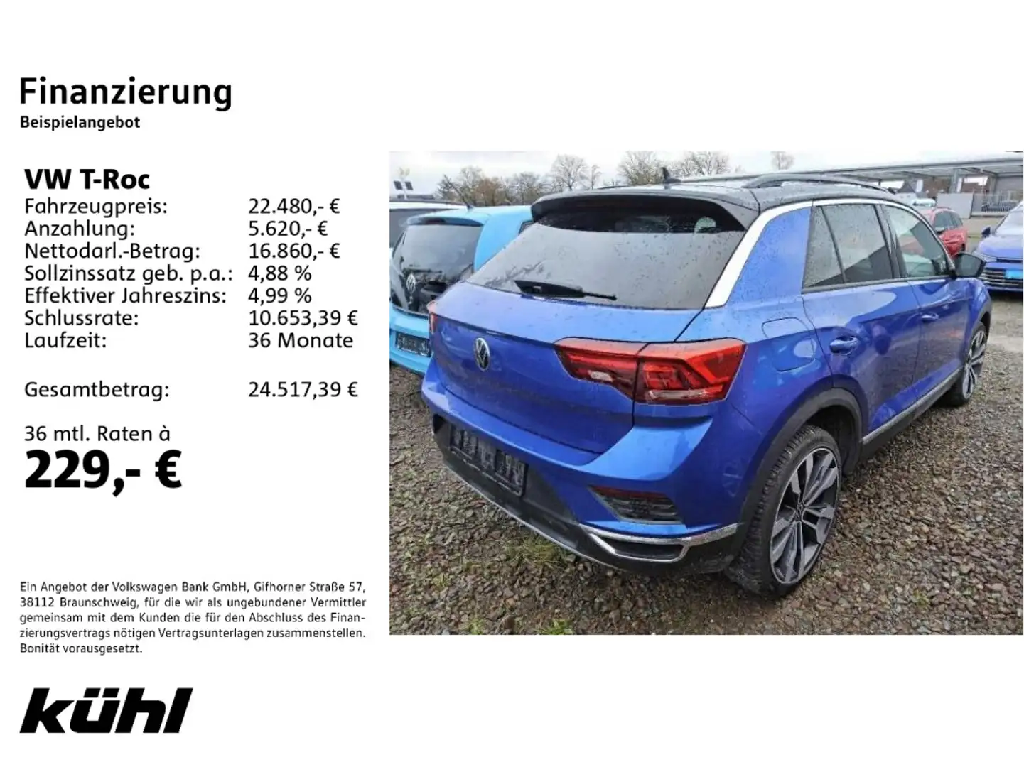 Volkswagen T-Roc 1.5 TSI DSG Sport LED/Kamera/AHK Blau - 2