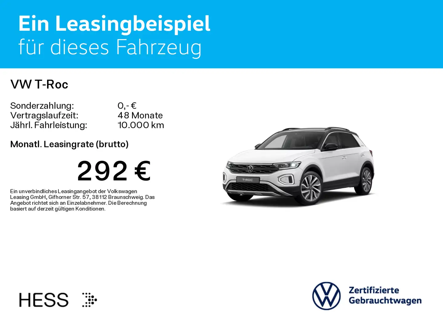 Volkswagen T-Roc T-ROC 2.0 TDI DSG GOAL*AHK*KAMERA*LED*NAVI*18ZOL Weiß - 2