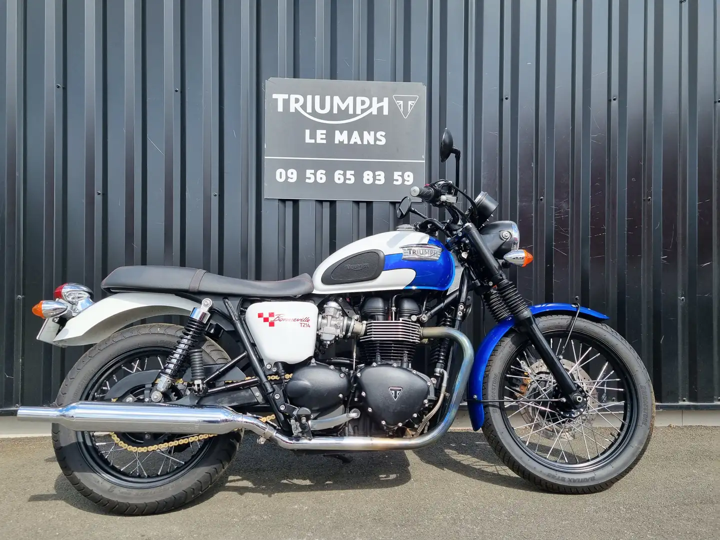 Triumph Bonneville T100 Blanc - 1