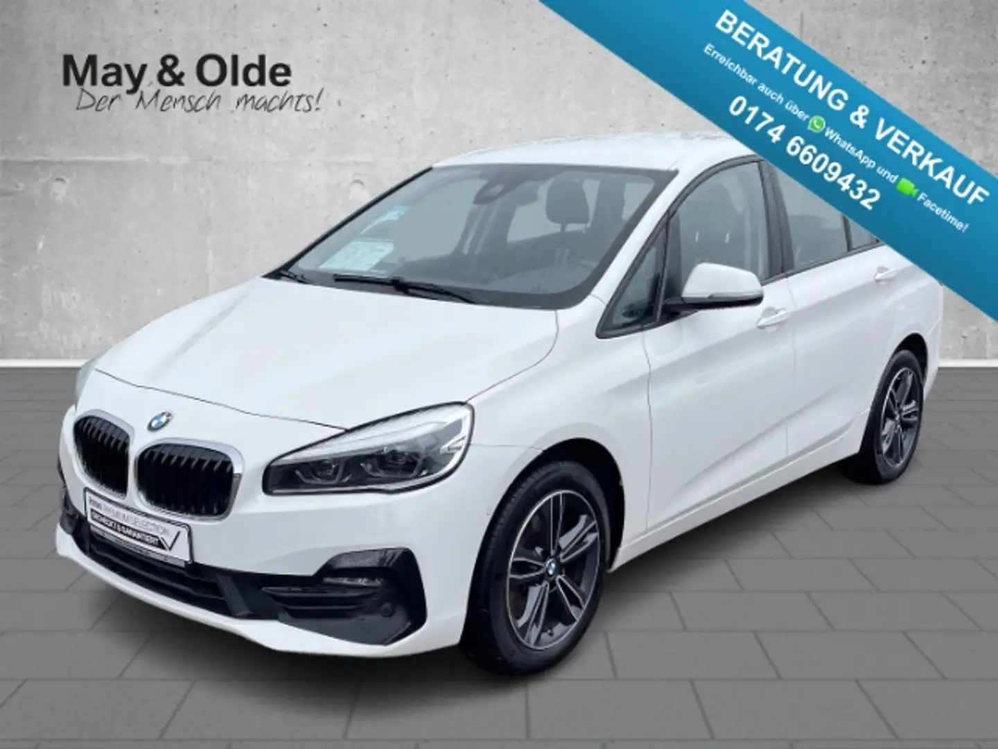BMW 218 Gran Tourer d Aut. Sport Line LED Navi DAB Blanco - 1