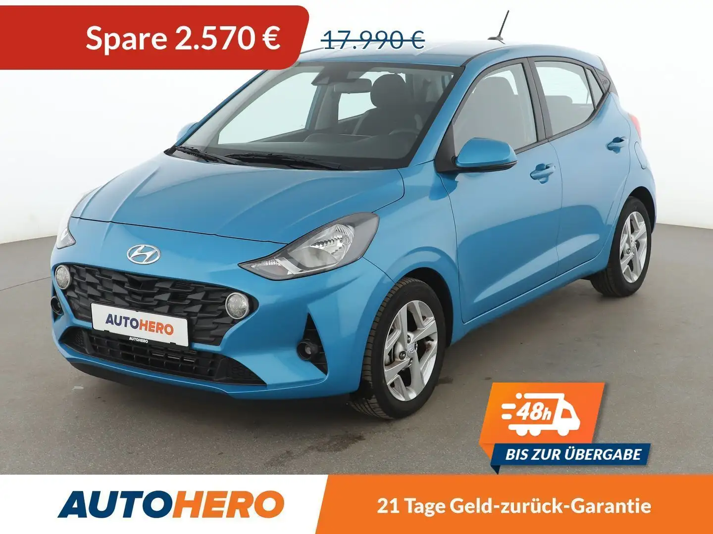 Hyundai i10 1.0 Prime*NAVI*TEMPO*CAM*KLIMA*GARANTIE* Blau - 1