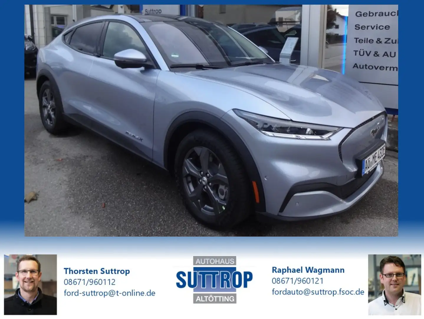 Ford Mustang Mach-E Mach-E Extended 99KW mit Technologiepaket 2 Silber - 1