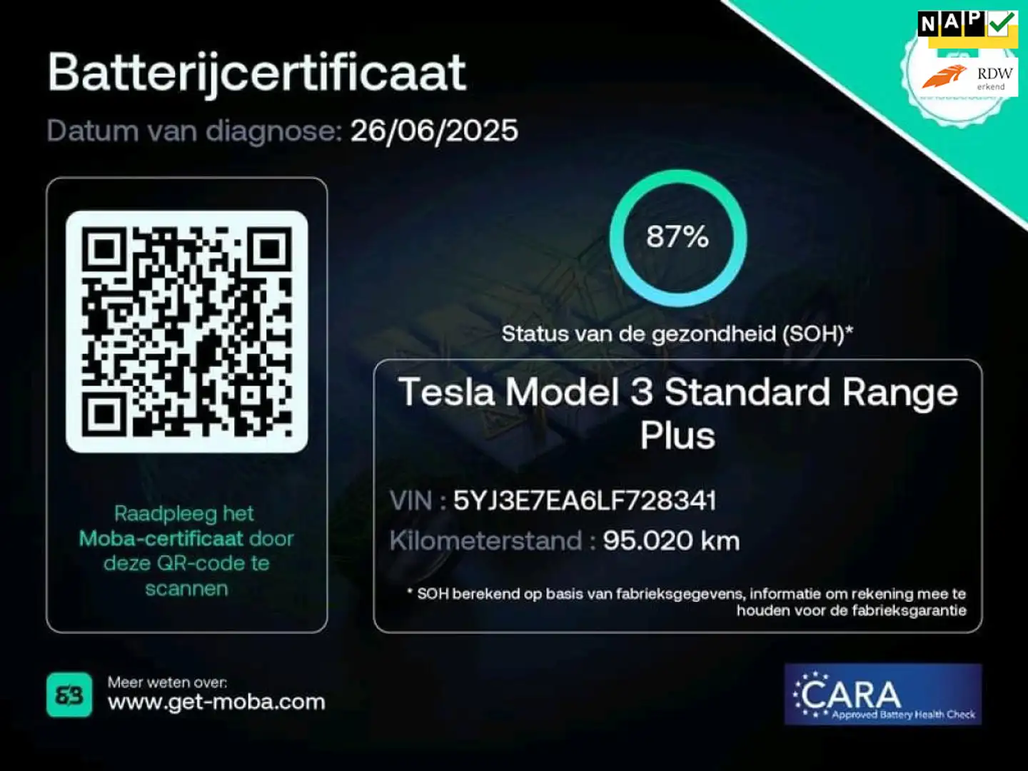 Tesla Model 3 Standard RWD Plus 60 kWh 87% SOH 1e Eigenaar NL-Au Grijs - 1