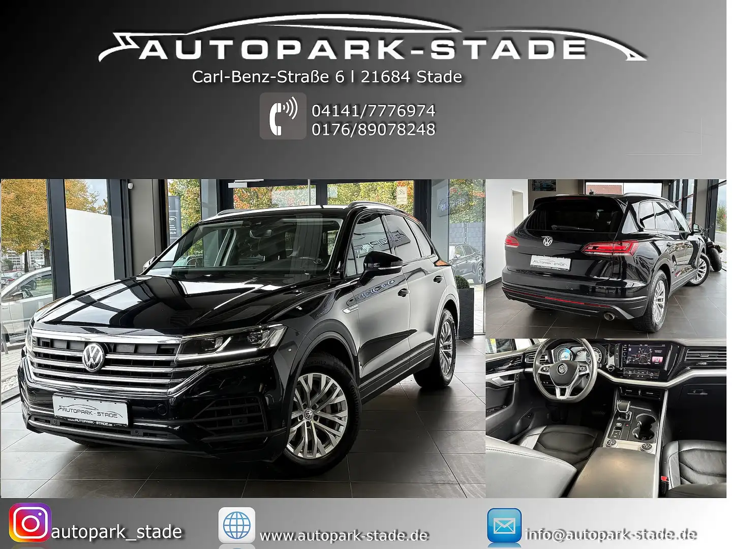 Volkswagen Touareg 3.0 TDI 4Motion Luft AHK Assist. ACC LED Schwarz - 1