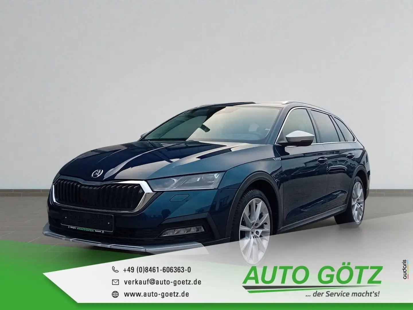 Skoda Octavia Combi Scout DSG 4x4/Navi/HUD/Matrix/LichtAssist/Al Blau - 1