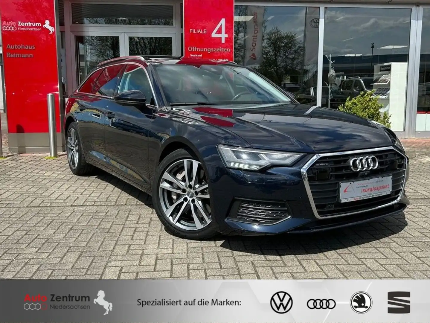 Audi A6 Avant 55 TFSI quatt 340-PS PANO+HeadUP+360°CarPlay Blauw - 1