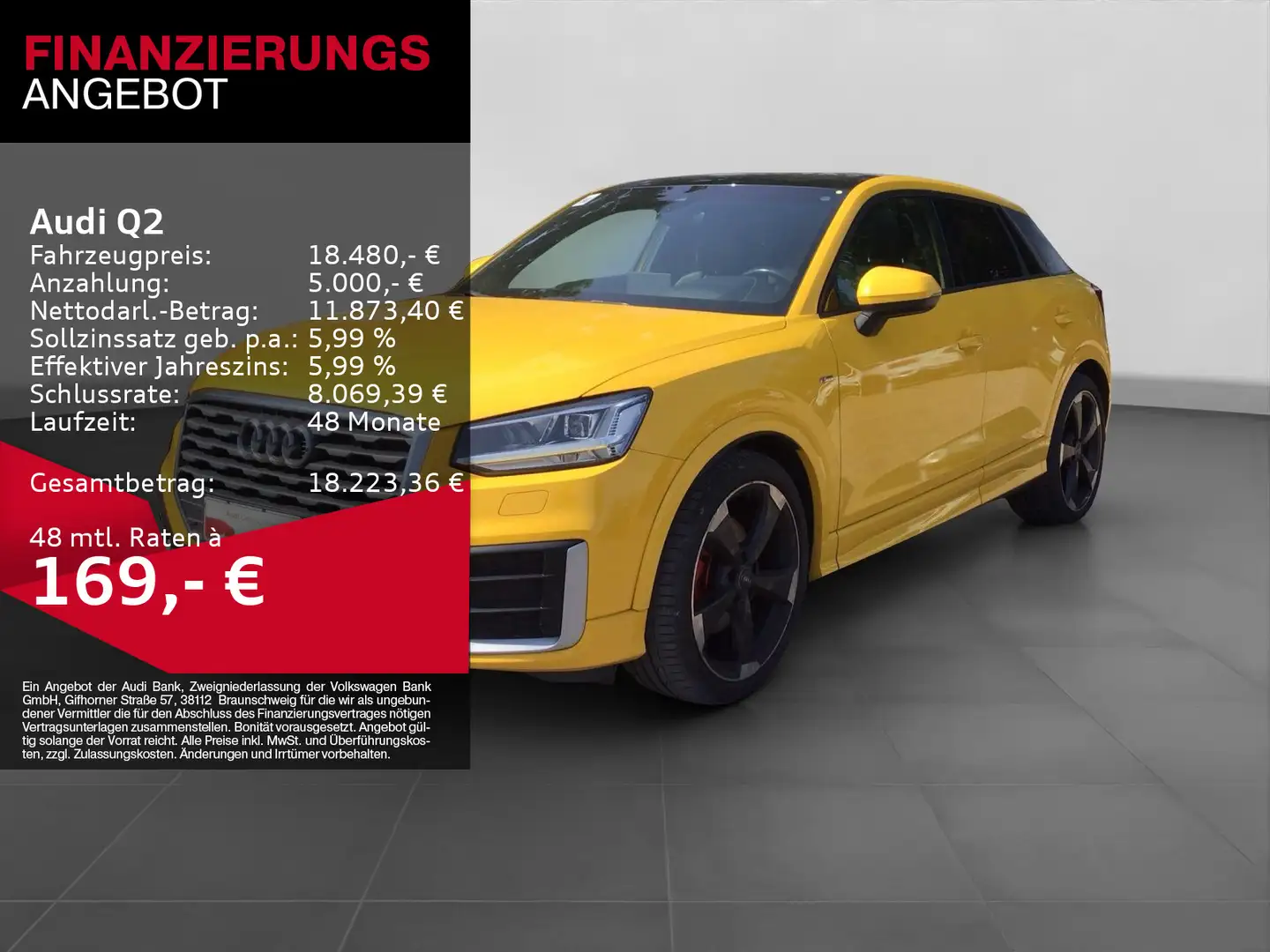 Audi Q2 1.4 TFSI 2x S LINE ROTOR19 LED BuO PANO Giallo - 1