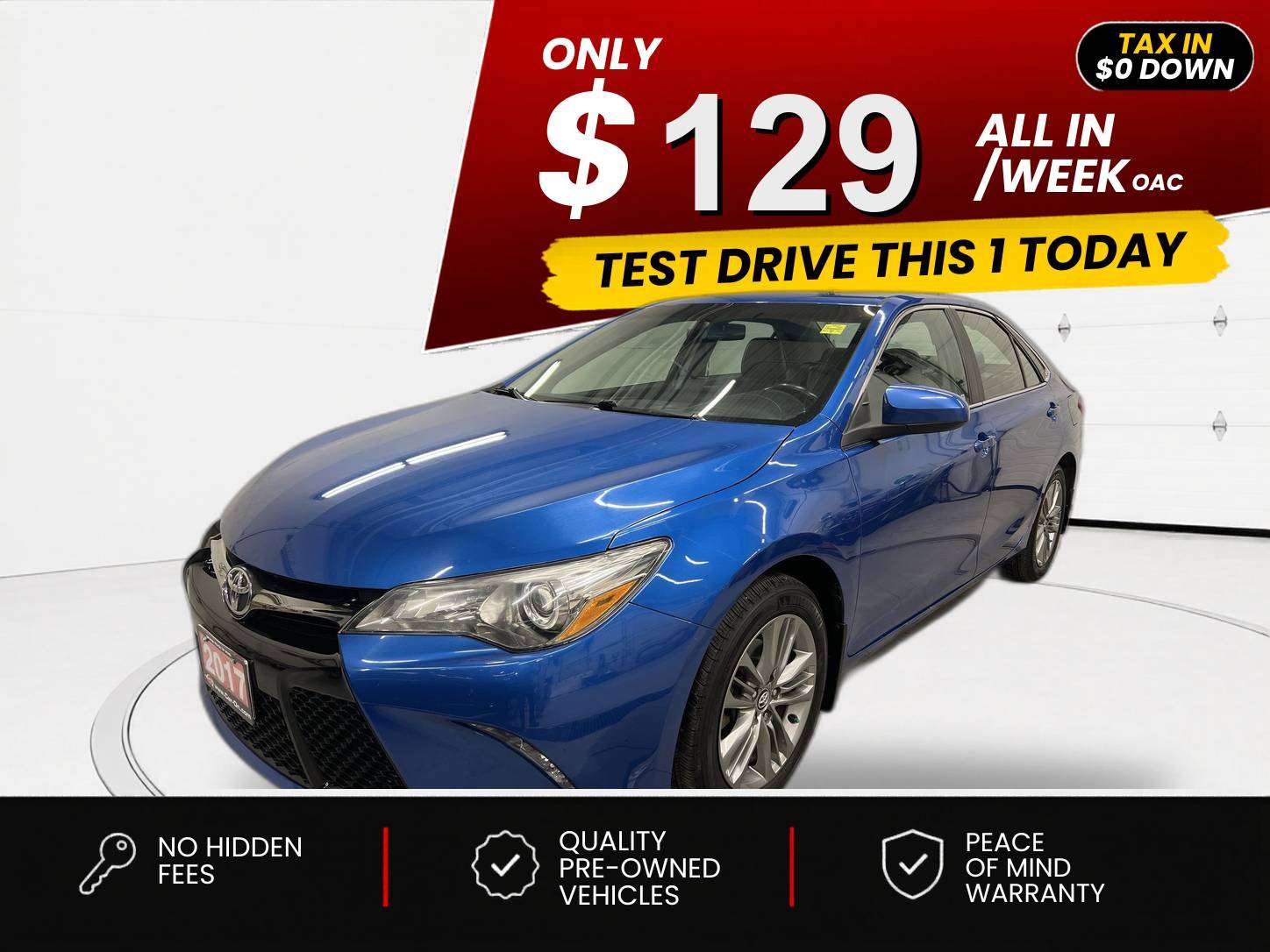 Blue 2017 Toyota Camry Sedan  Automatic