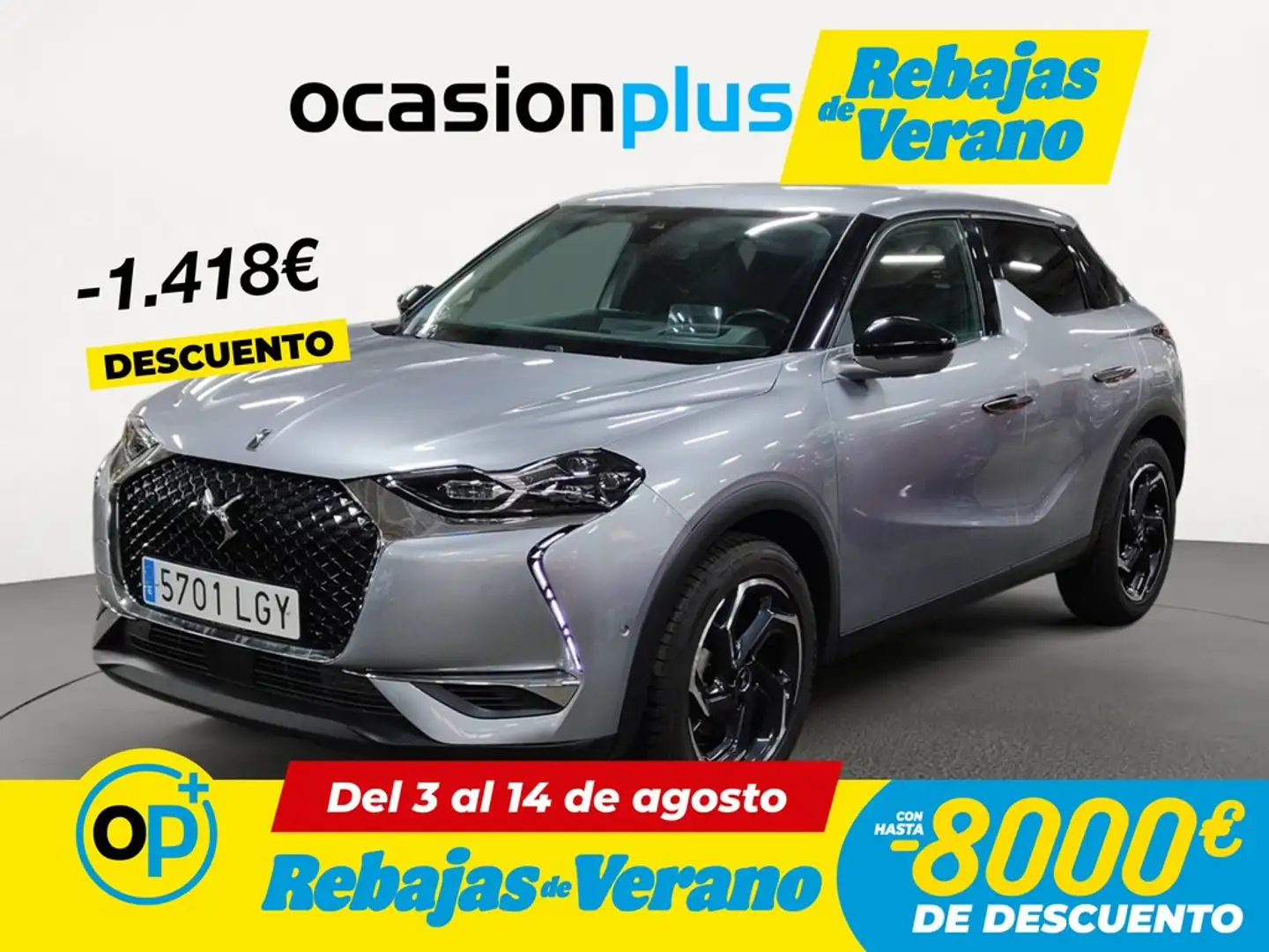 DS Automobiles DS 3 Crossback Puretech Grand Chic 130 EAT8 Gris - 1