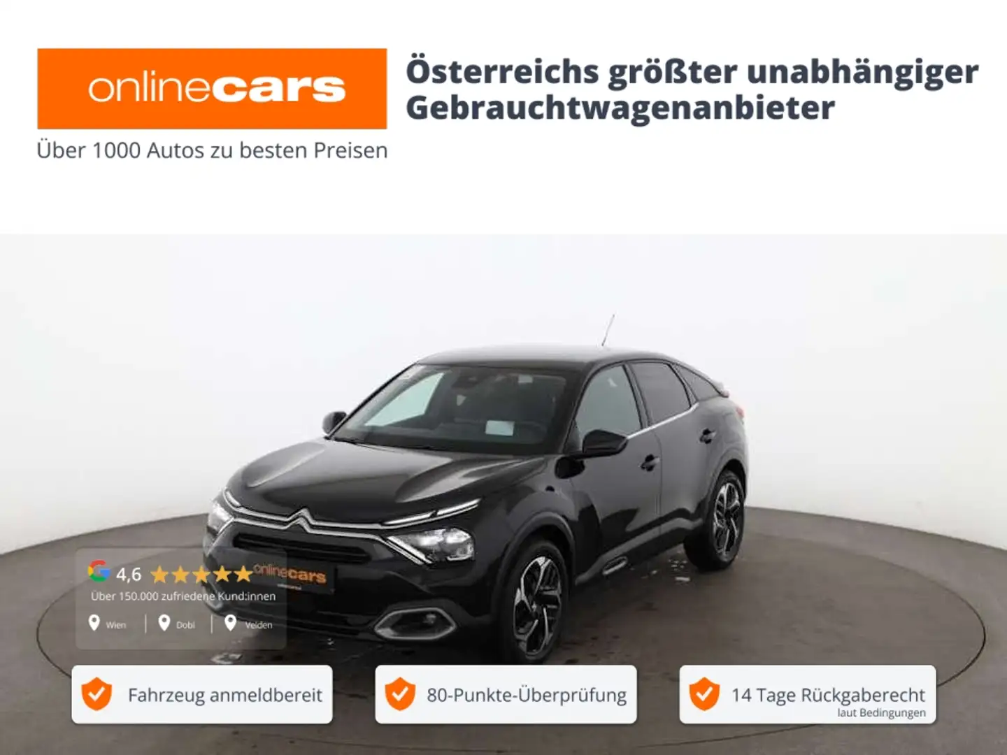 Citroen C4 1.5 BlueHDI Shine Aut LED HEAD-UP RADAR NAVI Schwarz - 1