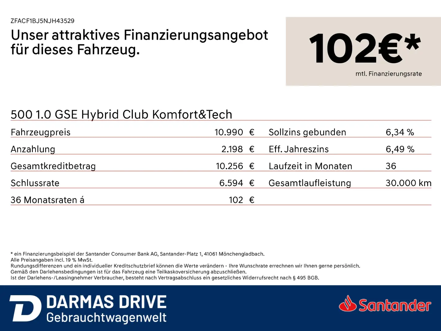 Fiat 500 500 1.0 GSE Hybrid Club Komfort&Tech Grijs - 2