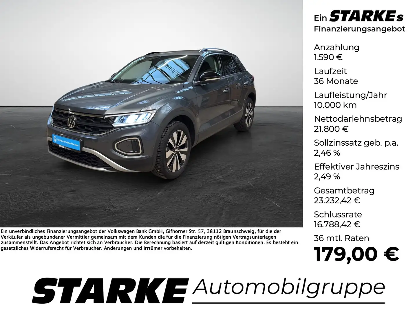 Volkswagen T-Roc 1.0 TSI Goal Grau - 1