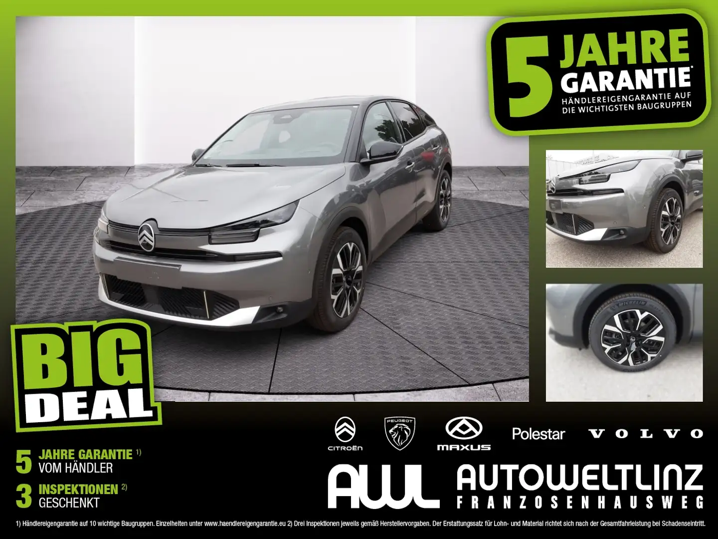 Citroen C4 PT 130 Automatik MAX Winter P., Techno P., Grau - 1