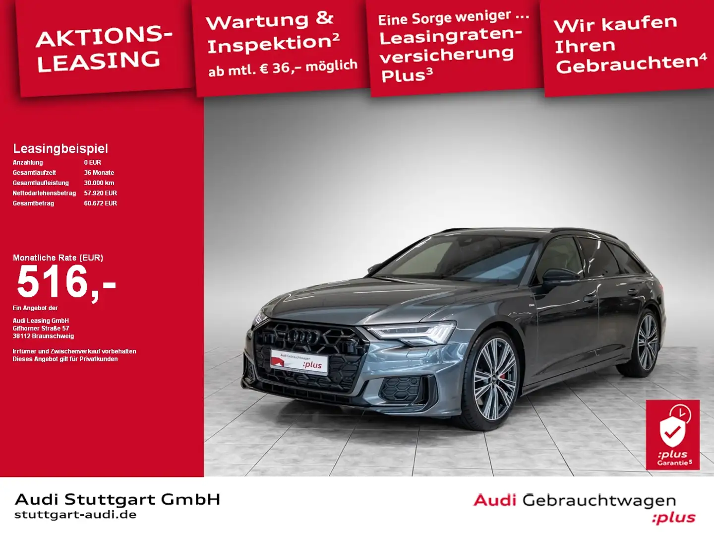 Audi A6 Avant 55 TFSI e quattro S line S tronic Grau - 1