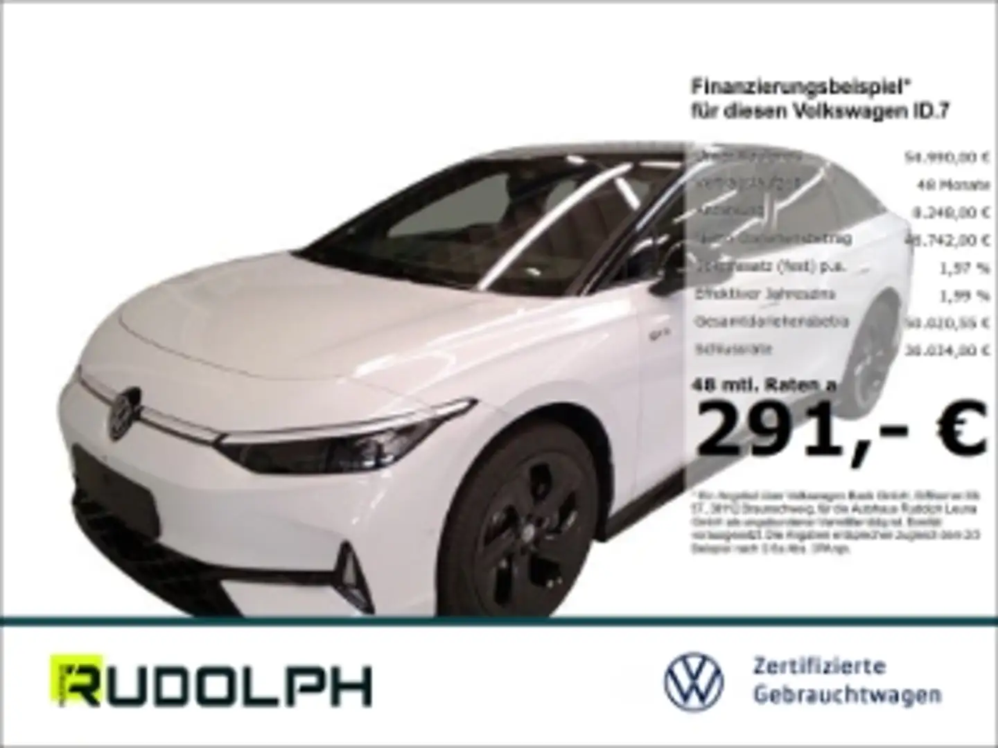 Volkswagen ID.7 GTX 4Motion 340 PS HUD LED AHK Panorama ACC SHZ St Weiß - 1