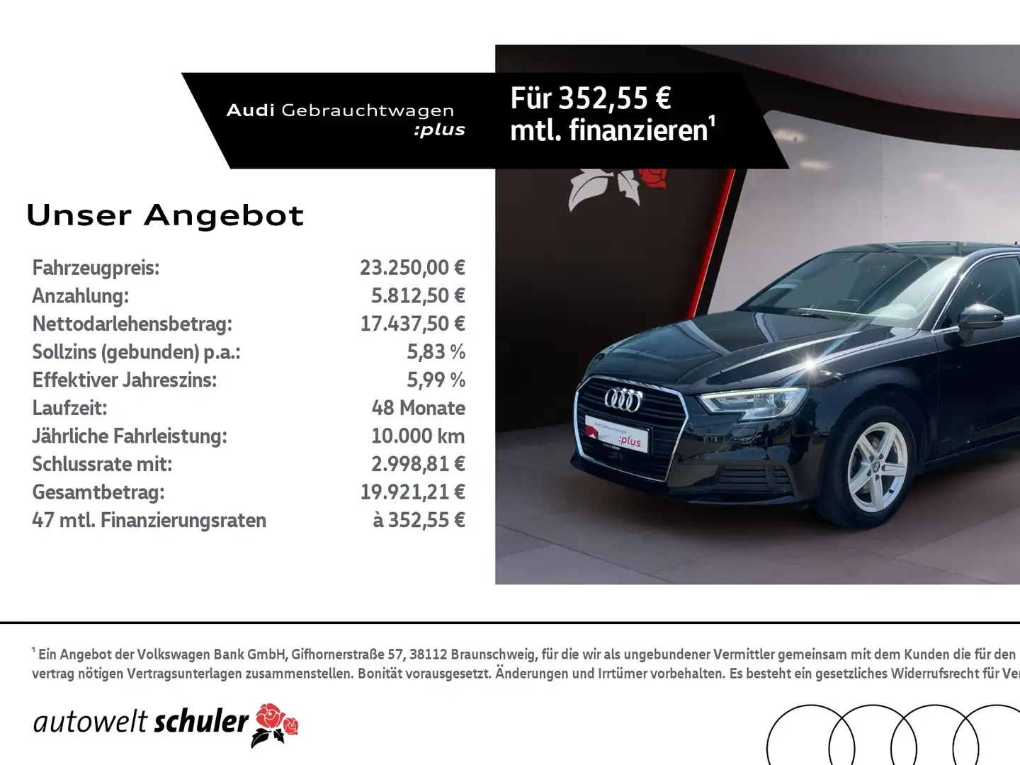 Audi A3 Sportback 35 1.5 TFSI S-tronic Xenon ASI ACC SHZ Schwarz - 1