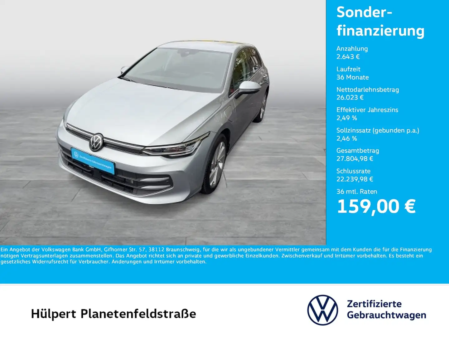 Volkswagen Golf VIII 1.5 HYBRID LIFE FACELIFT LM17 CARPLAY Plateado - 1