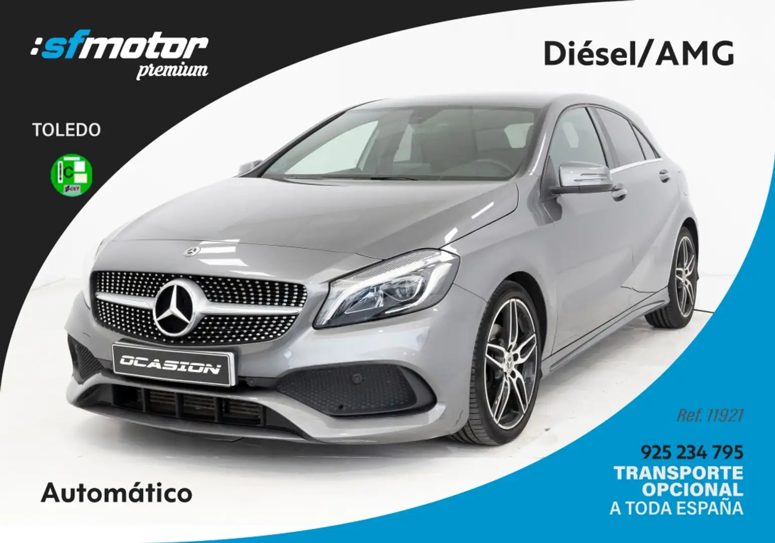 Mercedes-Benz A 200 200d 7G-DCT Gris - 1