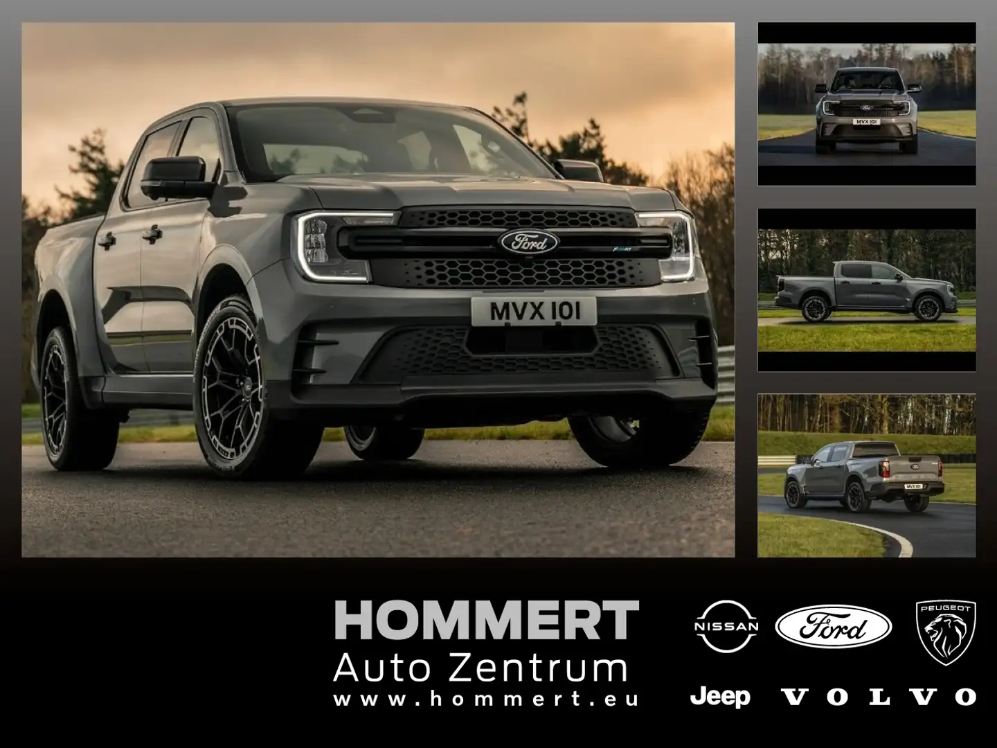 Ford Ranger MS-RT 3.0 DoKa AWD AHK*NAV*ACC*360*B&O Gris - 1