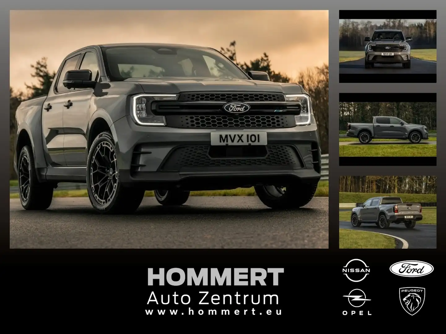Ford Ranger MS-RT 3.0 DoKa AWD AHK*NAV*ACC*360*B&O Szary - 1