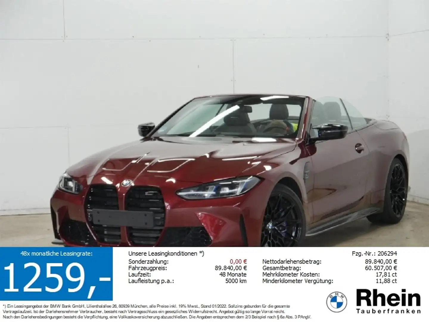 BMW M4 Competition Cabrio mit M xDrive Harman* Rot - 1