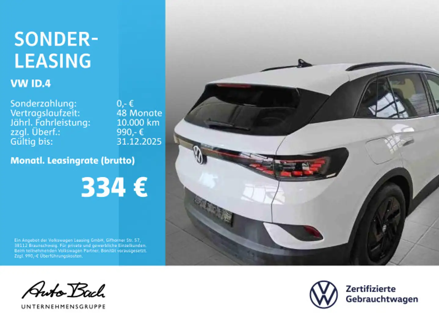 Volkswagen ID.4 Pro Performance, Navi, LED-Matrix, App-Conn Weiß - 2