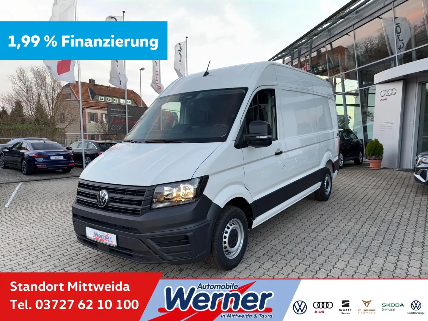 Volkswagen Crafter Kasten MR 35 HD 2.0TDI Klima Sitzh Weiß - 1