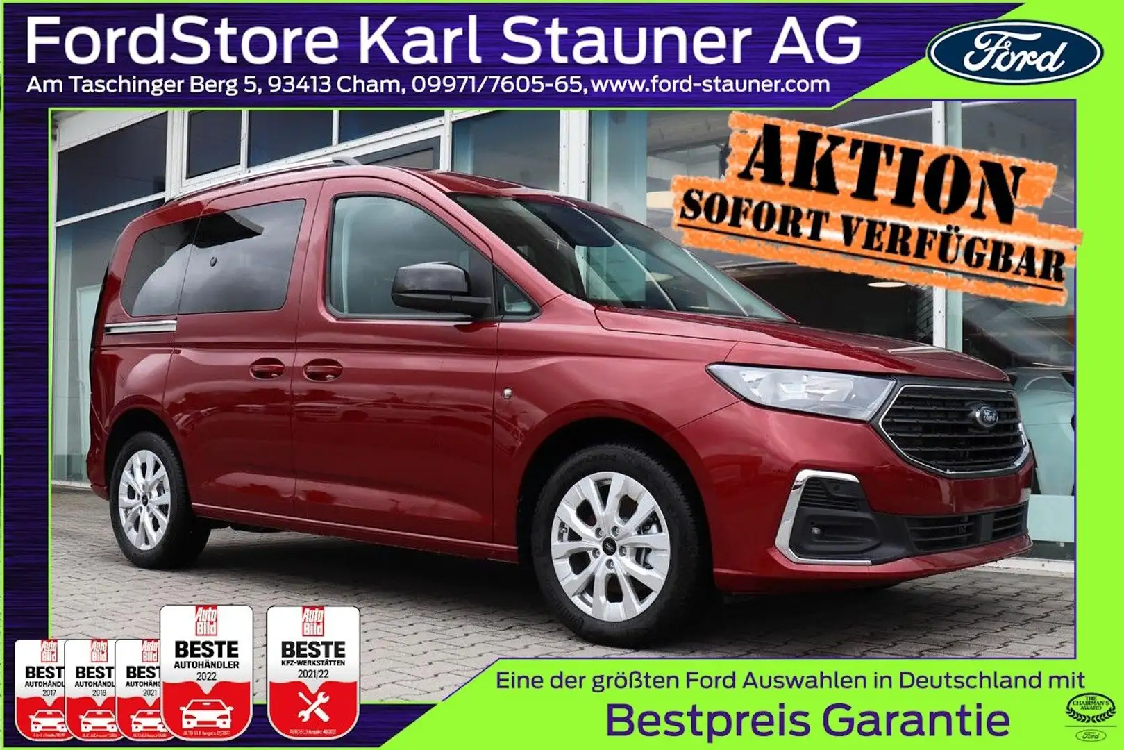 Ford Tourneo Connect Titanium L1 2.0 EcoBl 4,99% FIN* Rot - 1