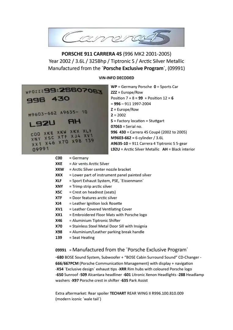 Porsche 996 Carrera 4S (MK2 / 09991-Exclusive program) Plateado - 2