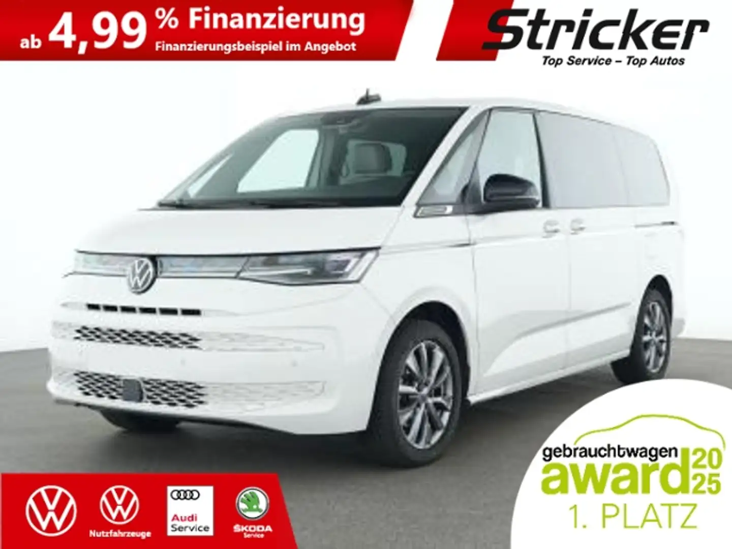 Volkswagen T7 Multivan Style lang 2.0TDI DSG 499,-ohne Anzahlung AHK Tra Weiß - 2