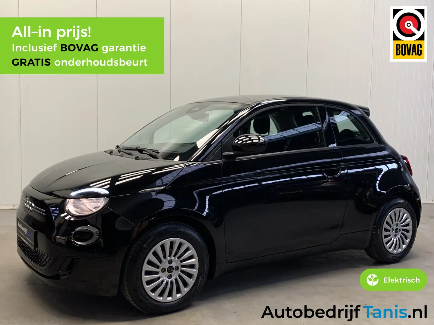 Fiat 500e 24 kWh Action AIRCO/ECC-CRUISE CONTROL-DIGITAL COC Zwart - 1