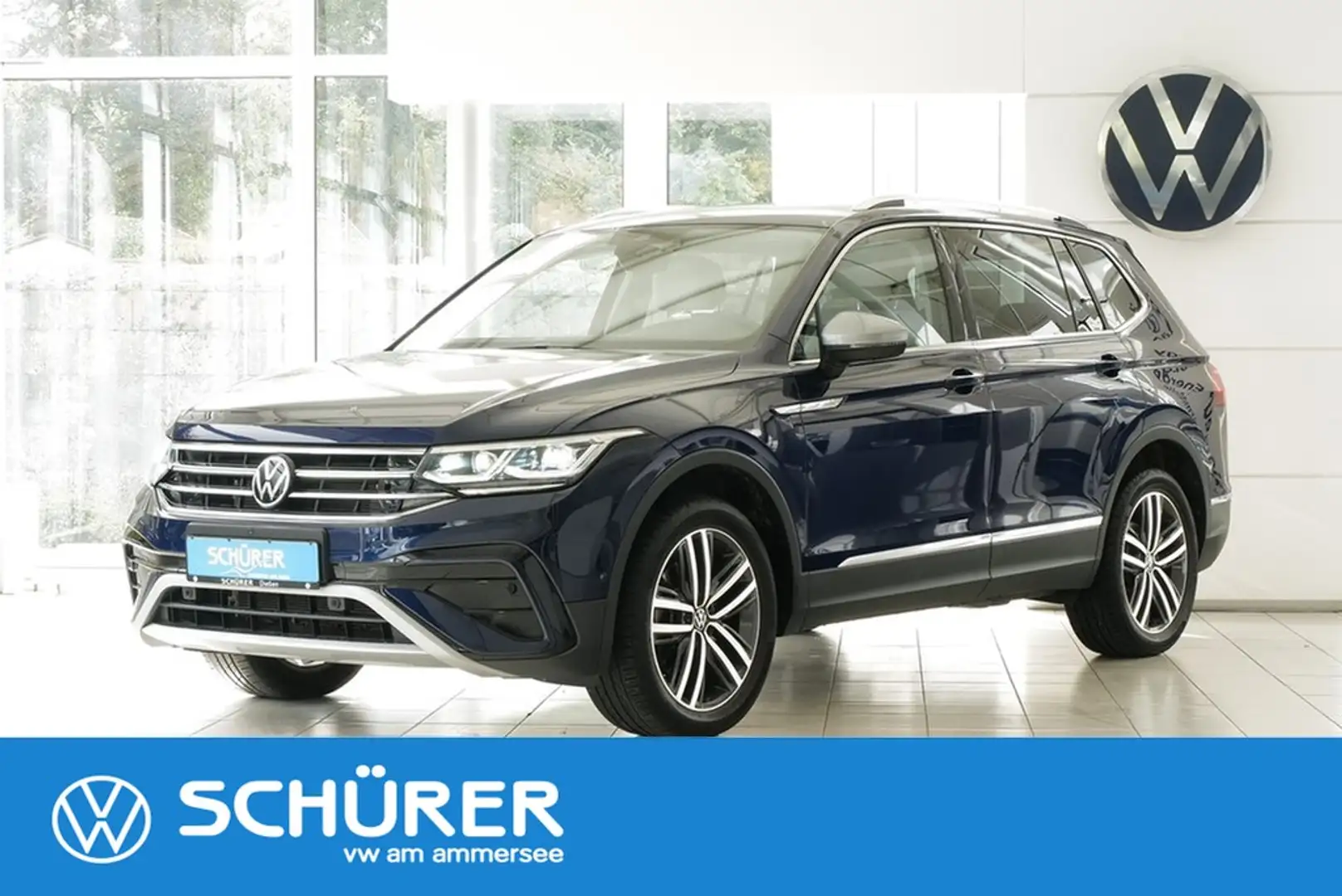 Volkswagen Tiguan Allspace 2.0TDI DSG 4MOTION Elegance Pano StdHzg AHK 360° Blau - 1