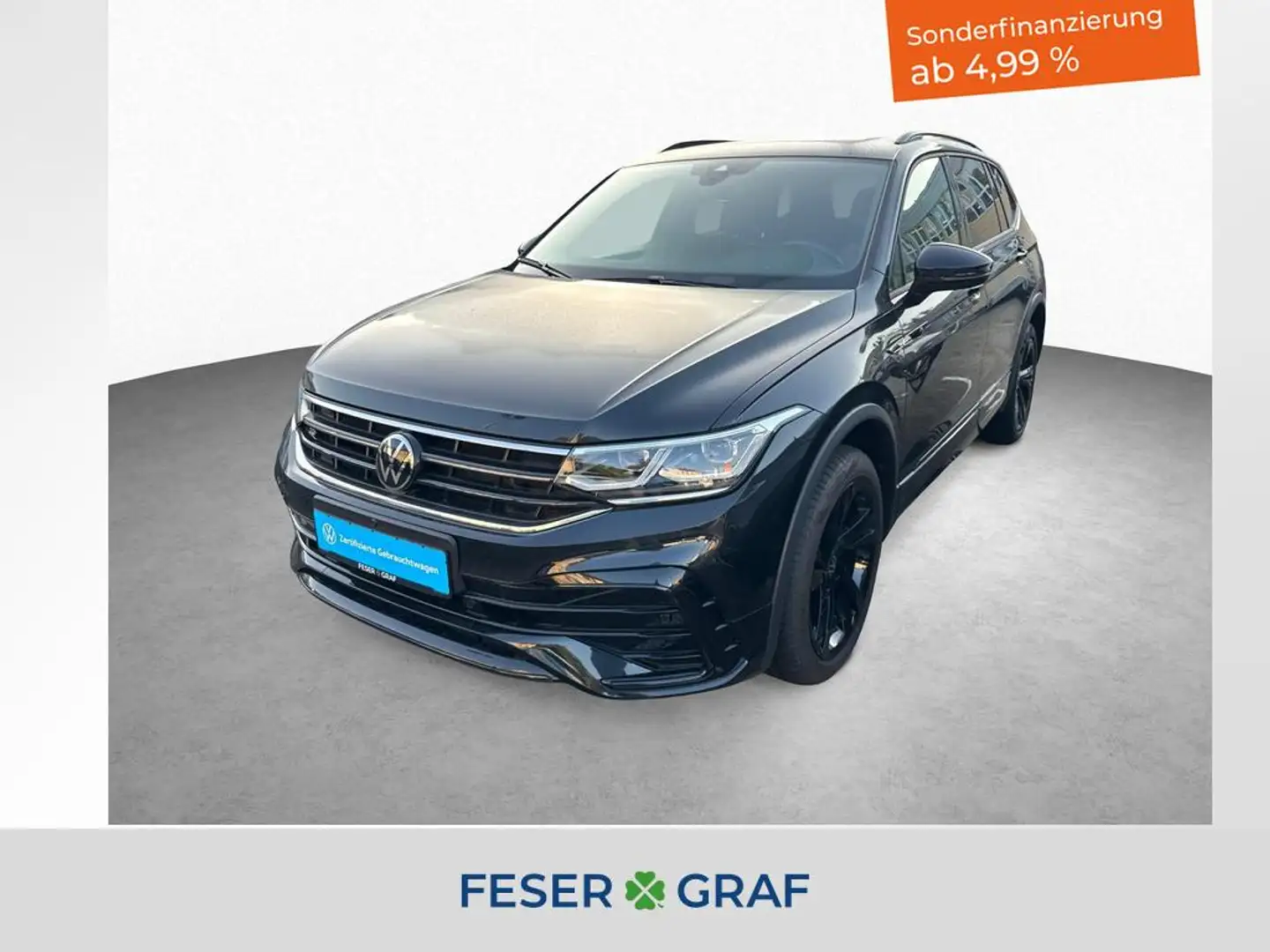 Volkswagen Tiguan Allspace R-Line 2.0l TDI 4 Motion PANO NAVI KAMERA Zwart - 1
