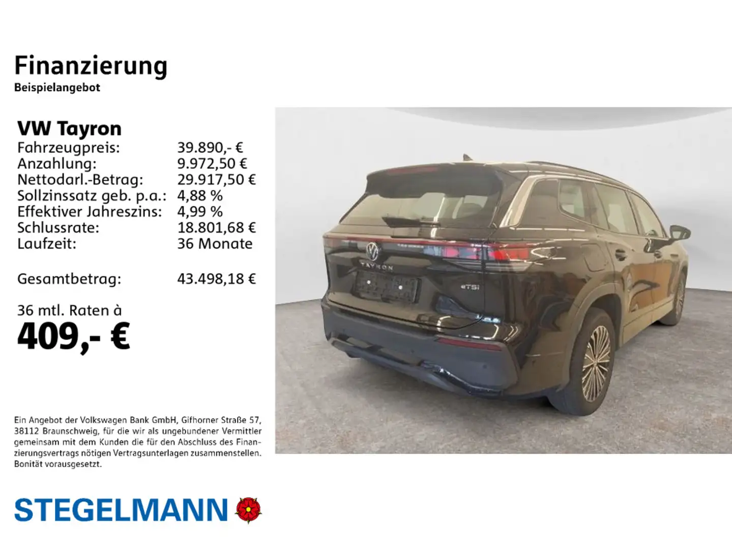 Volkswagen Tayron 1.5 eTSI DSG Life *AHK*Kamera*App-Connect Schwarz - 2