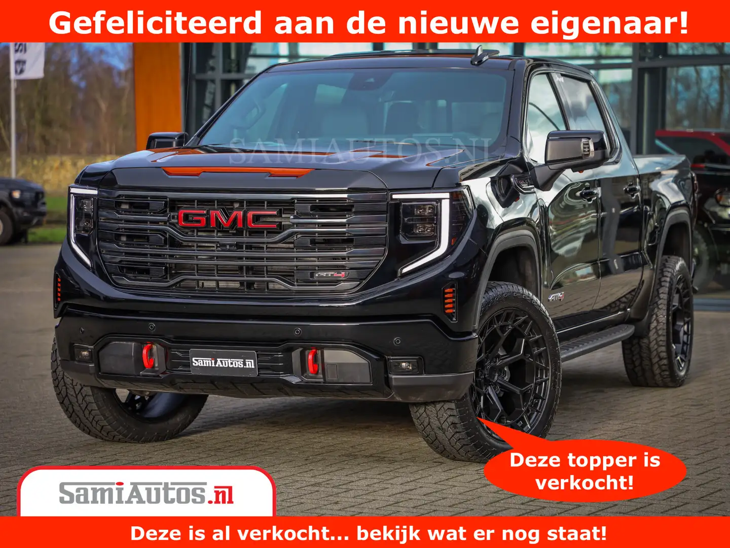 GMC Sierra AT4 6.2 V8 | Prijs Compleet met Garantie en Lpg en Zwart - 1