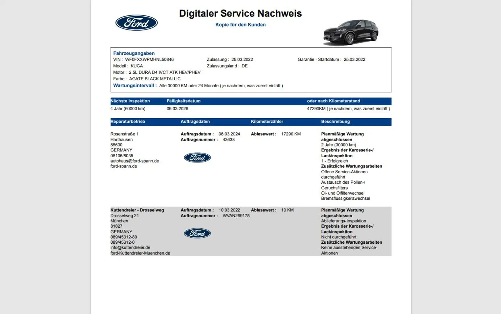 Ford Kuga PHEV Titanium Navi Kamera 2xPDC Lenkr.Sitzh Schwarz - 2