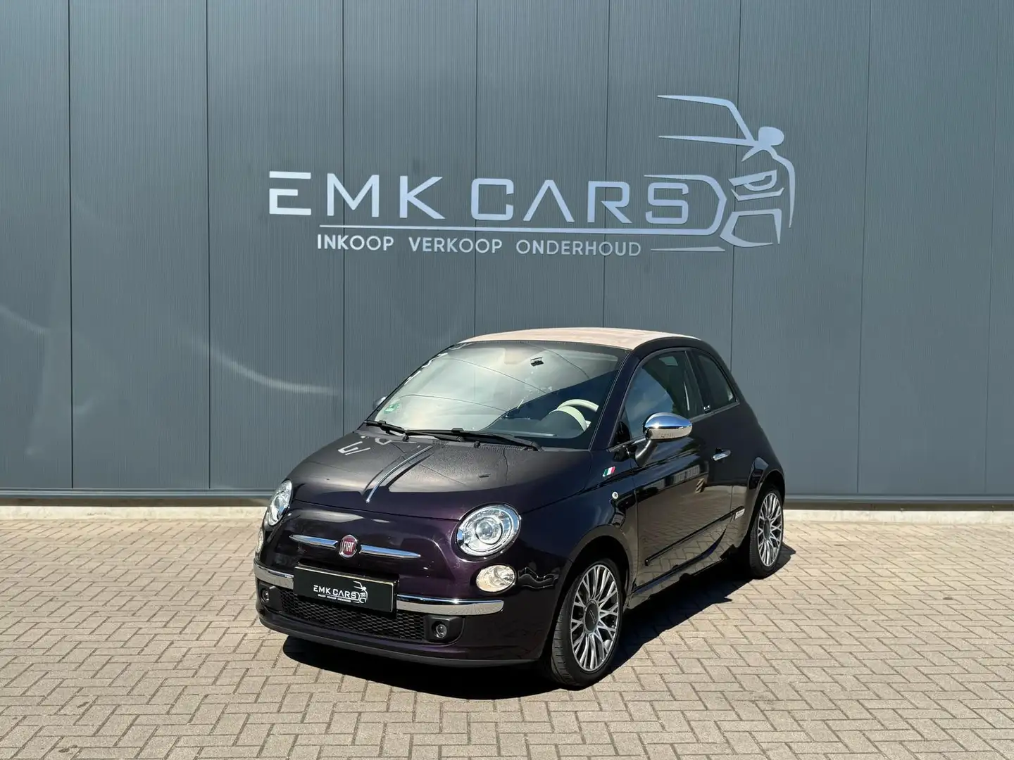 Fiat 500C 0.9 TwinAir Lounge * Cabrio * Paars - 1